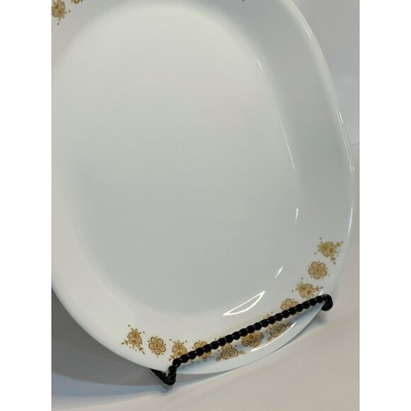VTG Corelle 12.25" Serving Platter Butterfly Gold White Pattern Kitchen Decor - Picture 5 of 8